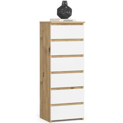 AKORD Drewno 6-Szufladowa Szafka - Mebel do przechowywania AKORD Drewno 6-Szufladowa Szafka - Mebel do przechowywania