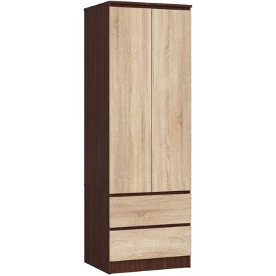 AKORD Wenge 2-türiger Kleiderschrank - Modern, Kompakt AKORD Wenge 2-türiger Kleiderschrank - Modern, Kompakt
