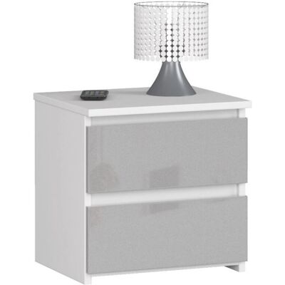 AKORD Szafka nocna - 2 szuflady - Nowoczesny mebel sypialny AKORD Szafka nocna - 2 szuflady - Nowoczesny mebel sypialny