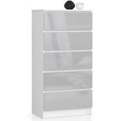 AKORD K60 Commode Moderne 5 Tiroirs - Meuble - Publicité AKORD K60 Commode Moderne 5 Tiroirs - Meuble - Publicité