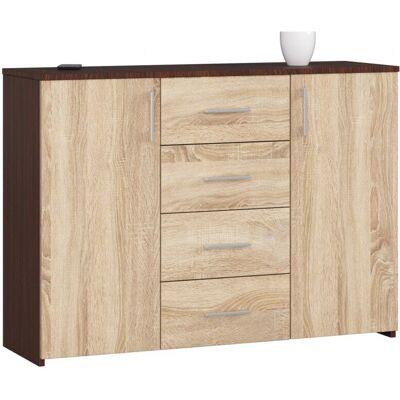 AKORD Wenge K45 - Cómoda moderna con 4 cajones AKORD Wenge K45 - Cómoda moderna con 4 cajones