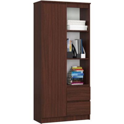AKORD Wenge Toimistohylly - 80cm, 7 hyllyä, 1 ovi AKORD Wenge Toimistohylly - 80cm, 7 hyllyä, 1 ovi