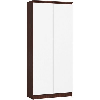 Estantería de Oficina AKORD Wenge/Blanco - 80x35x180 cm Estantería de Oficina AKORD Wenge/Blanco - 80x35x180 cm