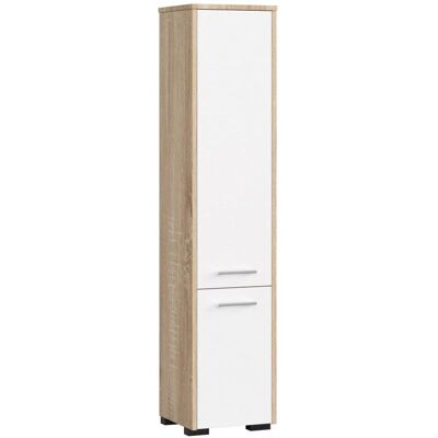 Armoire de salle de bain AKORD Chêne Sonoma - Moderne, Montage mural ou au sol, 2 portes - Publicité Armoire de salle de bain AKORD Chêne Sonoma - Moderne, Montage mural ou au sol, 2 portes - Publicité