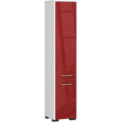 Armoire de Rangement Salle de Bain Blanche AKORD - Murale, 30x140x30 cm - Publicité Armoire de Rangement Salle de Bain Blanche AKORD - Murale, 30x140x30 cm - Publicité
