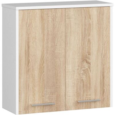 AKORD Möbel Badschrank Weiß - Wandmontiert, 2 Türen, 2 Regale - Badezimmer AKORD Möbel Badschrank Weiß - Wandmontiert, 2 Türen, 2 Regale - Badezimmer