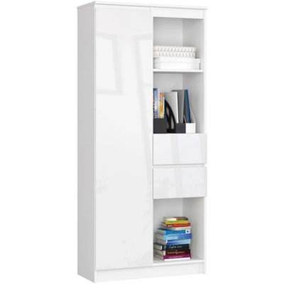 ABAMIHOME - RP0PREGBIAPOLR15 - 180x80x35 cm - 2 tiroirs, 1 porte - Colore Bianco Lucido - Publicité ABAMIHOME - RP0PREGBIAPOLR15 - 180x80x35 cm - 2 tiroirs, 1 porte - Colore Bianco Lucido - Publicité