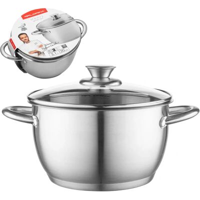 Florina Edelstahl-Induktionstopf 20cm 3,3L - Kochgeschirr Florina Edelstahl-Induktionstopf 20cm 3,3L - Kochgeschirr
