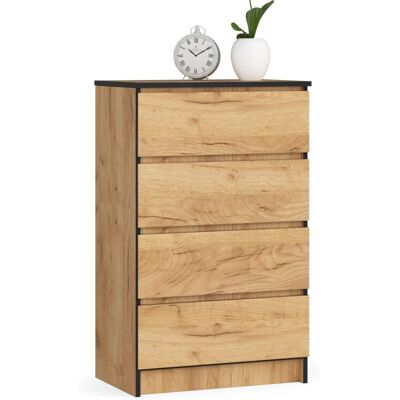 AKORD K60 Roble Craft Cómoda - Mueble de almacenamiento moderno AKORD K60 Roble Craft Cómoda - Mueble de almacenamiento moderno