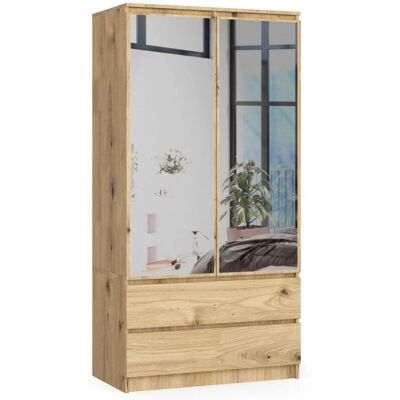 AKORD - S90 - Eiche - 90x51x180 cm - Kleiderschrank AKORD - S90 - Eiche - 90x51x180 cm - Kleiderschrank
