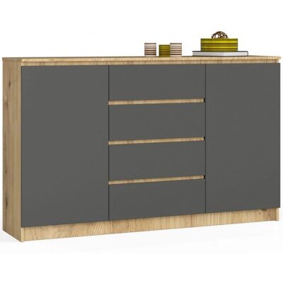 AKORD Roble 160cm Comoda Moderna - Muebles AKORD Roble 160cm Comoda Moderna - Muebles
