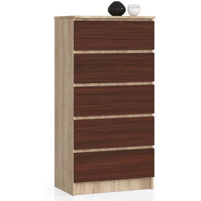 AKORD K60 Wenge Kommode mit 5 Schubladen AKORD K60 Wenge Kommode mit 5 Schubladen