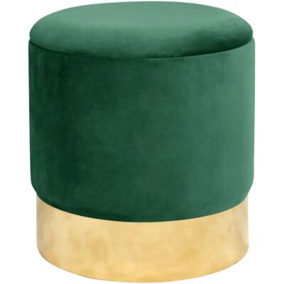 Puf redondo de terciopelo GOLDEN AKORD con almacenamiento - Muebles Puf redondo de terciopelo GOLDEN AKORD con almacenamiento - Muebles