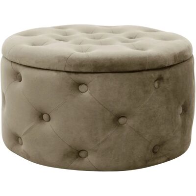 AKORD Beigener Samt-Pouf - Pouf AKORD Beigener Samt-Pouf - Pouf