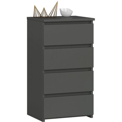 AKORD Fábrica de Muebles OP0LCL4SZAR001 Cajonera - Ahorro de espacio, Material laminado de alta calidad, 4 cajones, Estilo moderno AKORD Fábrica de Muebles OP0LCL4SZAR001 Cajonera - Ahorro de espacio, Material laminado de alta calidad, 4 cajones, Estilo moderno