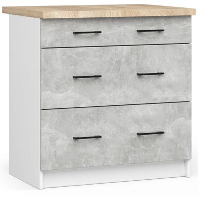 AKORD - Moduulinen keittiökaappi Valkoinen 80cm - Moderni muotoilu AKORD - Moduulinen keittiökaappi Valkoinen 80cm - Moderni muotoilu