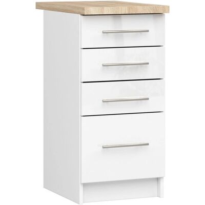 AKORD Keittiökaappi - S40, Valkoinen, 46x40x85 cm - Keittiökaappi AKORD Keittiökaappi - S40, Valkoinen, 46x40x85 cm - Keittiökaappi
