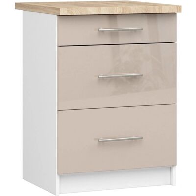 Armoire de Cuisine AKORD S60 - Blanc / Cappuccino - 60cm - Publicité Armoire de Cuisine AKORD S60 - Blanc / Cappuccino - 60cm - Publicité