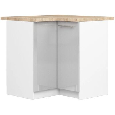 Armoire de Cuisine AKORD - Blanc, 90cm, Modular - Publicité Armoire de Cuisine AKORD - Blanc, 90cm, Modular - Publicité