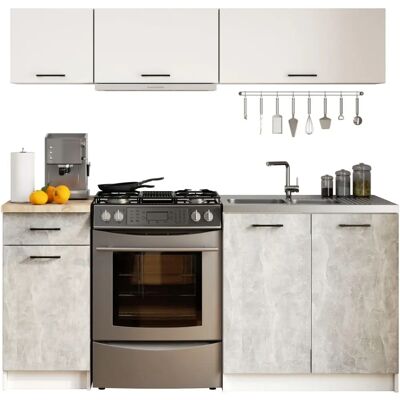 Akord G1 Modulares Küchenset - Weiß - 6 Regale Akord G1 Modulares Küchenset - Weiß - 6 Regale