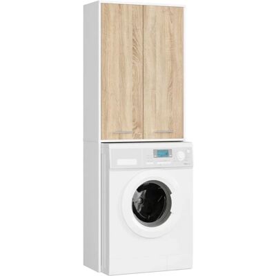 Armoire de salle de bain AKORD FIN - Chêne rustique moderne - Gain de place - Publicité Armoire de salle de bain AKORD FIN - Chêne rustique moderne - Gain de place - Publicité