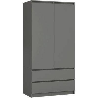 Akord S90 Kleiderschrank - Reversible Türen, 2 Schubladen, 4 Regale Akord S90 Kleiderschrank - Reversible Türen, 2 Schubladen, 4 Regale