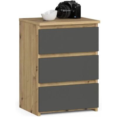 Akord CL3 Nachttisch - 3 Schubladen - Modern Design Akord CL3 Nachttisch - 3 Schubladen - Modern Design