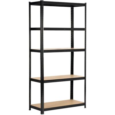 Estantería metálica AKORD - 90x40x180 cm - Negro Estantería metálica AKORD - 90x40x180 cm - Negro