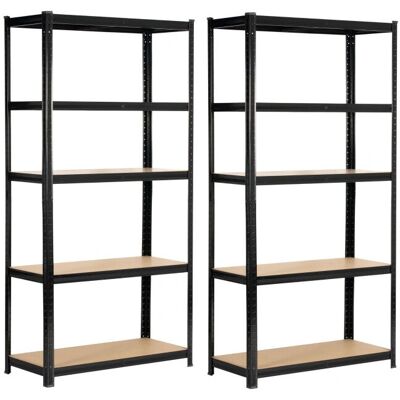 Akord modulaariset metallihyllyt - 90x40x180cm - Musta Akord modulaariset metallihyllyt - 90x40x180cm - Musta