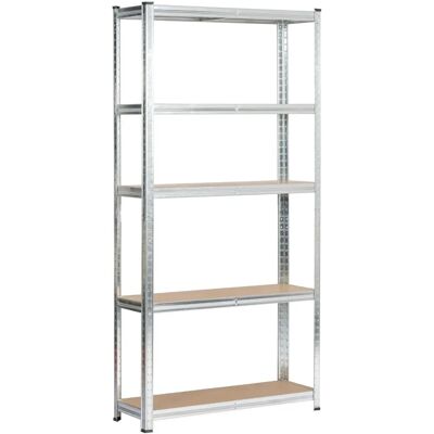 AKORD Modulaarinen Teräshylly - 5 Säädettävät Hyllyt - 90x30x180cm AKORD Modulaarinen Teräshylly - 5 Säädettävät Hyllyt - 90x30x180cm