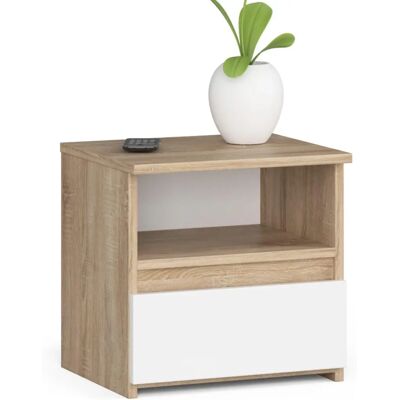 Akord - Mesita de noche CL1 - Blanco - Muebles pequeños para dormitorio Akord - Mesita de noche CL1 - Blanco - Muebles pequeños para dormitorio