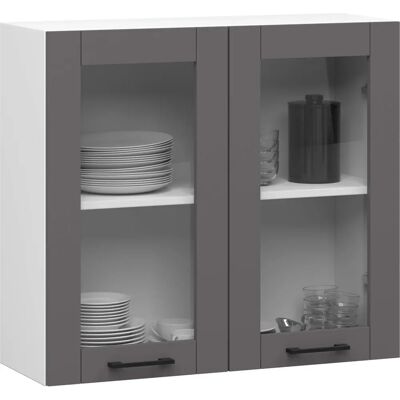 Vitrina de cocina colgante alta Akord - Puertas de cristal - 80x30,5x72 cm Vitrina de cocina colgante alta Akord - Puertas de cristal - 80x30,5x72 cm