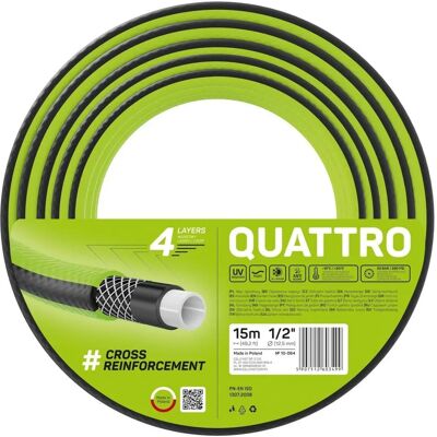 Cellfast Quattro Gartenschlauch - 15m, 1/2 Zoll, UV-beständig Cellfast Quattro Gartenschlauch - 15m, 1/2 Zoll, UV-beständig