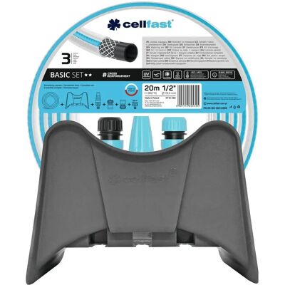 Kit de tuyau avec accessoires Cellfast - 20m, Ø 12,5mm, résistant UV - Publicité Kit de tuyau avec accessoires Cellfast - 20m, Ø 12,5mm, résistant UV - Publicité