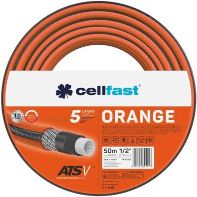 Manguera de jardín Cellfast Naranja 50 M - Resistente, UV, 24 bar Manguera de jardín Cellfast Naranja 50 M - Resistente, UV, 24 bar