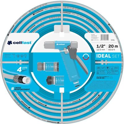 Cellfast Tuinslang & Sprinklerset - 20m, 4-laags, UV-bestendig Cellfast Tuinslang & Sprinklerset - 20m, 4-laags, UV-bestendig