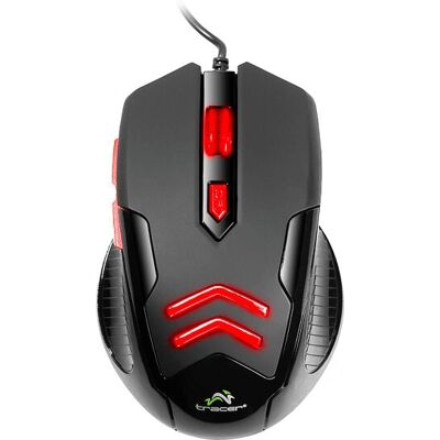Mouse da Gioco Tracer - 2400 DPI - Nero e Rosso - USB Type-A Mouse da Gioco Tracer - 2400 DPI - Nero e Rosso - USB Type-A