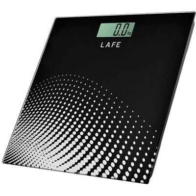 Lafe - WLS001.2 - Noir - Verre - Balance Personnelle - Publicité Lafe - WLS001.2 - Noir - Verre - Balance Personnelle - Publicité