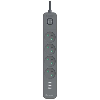 Tracer Listwa zasilająca 1,5m 4 Gniazda 3 USB-A - Power Strip Tracer Listwa zasilająca 1,5m 4 Gniazda 3 USB-A - Power Strip