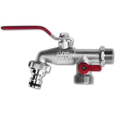 Raccordo tubi irrigazione Bradas - Doppio rubinetto con uscita Raccordo tubi irrigazione Bradas - Doppio rubinetto con uscita