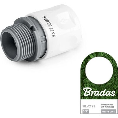 Bradas WL-2121 - filettatura 3/4 di pollice - plastica - giunto tubo Bradas WL-2121 - filettatura 3/4 di pollice - plastica - giunto tubo