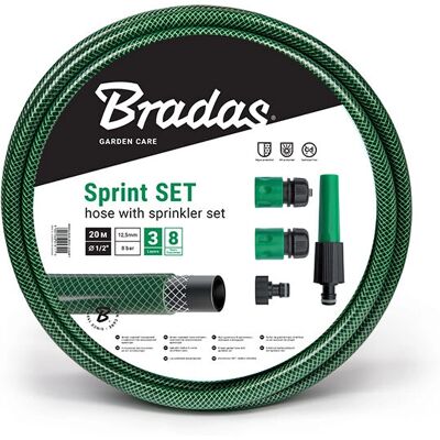 Zahradní hadice Bradas 20m - Odolná, UV-ochranná, 3-vrstvá Zahradní hadice Bradas 20m - Odolná, UV-ochranná, 3-vrstvá