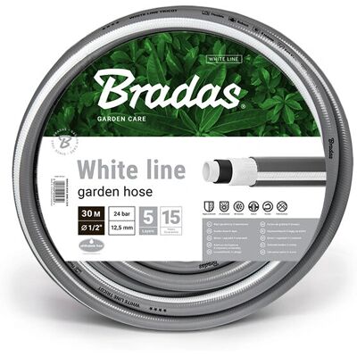 Lancia da giardino Bradas - White Line 30m, 5 strati, resistente UV Lancia da giardino Bradas - White Line 30m, 5 strati, resistente UV