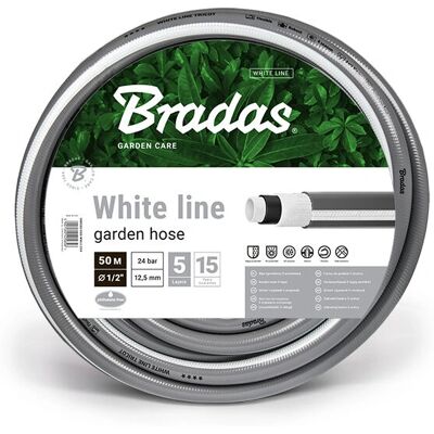 Tuyau d'Arrosage Bradas - 50m, Blanc, 5 Couches, Qualité Professionnelle - Publicité Tuyau d'Arrosage Bradas - 50m, Blanc, 5 Couches, Qualité Professionnelle - Publicité