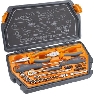 NEO Tools - 33-tlg Profi Nußkasten Ratschenkasten 1/4" NEO Tools - 33-tlg Profi Nußkasten Ratschenkasten 1/4"