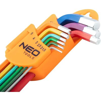 NEO TOOLS 09-512 Zestaw kluczy imbusowych z kulistą końcówką - Zestaw śrubokrętów NEO TOOLS 09-512 Zestaw kluczy imbusowych z kulistą końcówką - Zestaw śrubokrętów
