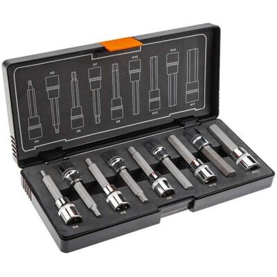 Set di bussole in acciaio cromo-vanadio NEO TOOLS - 9 pezzi Set di bussole in acciaio cromo-vanadio NEO TOOLS - 9 pezzi
