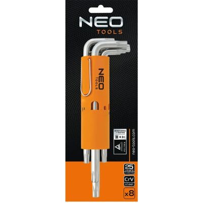 NEO Tools Set da 8 chiavi a brugola T10-T50 NEO Tools Set da 8 chiavi a brugola T10-T50