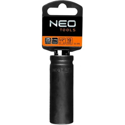 NEO TOOLS Schlagschrauber-Nuss - Lang 19mm 1/2 - für Druckluftwerkzeuge NEO TOOLS Schlagschrauber-Nuss - Lang 19mm 1/2 - für Druckluftwerkzeuge