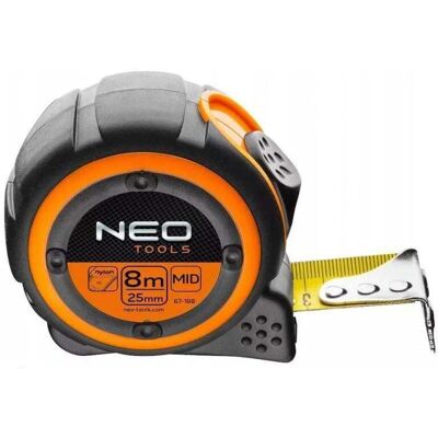 NEO TOOLS 67-188 Ergonomisches Stoßfestes ABS 8m Maßband NEO TOOLS 67-188 Ergonomisches Stoßfestes ABS 8m Maßband